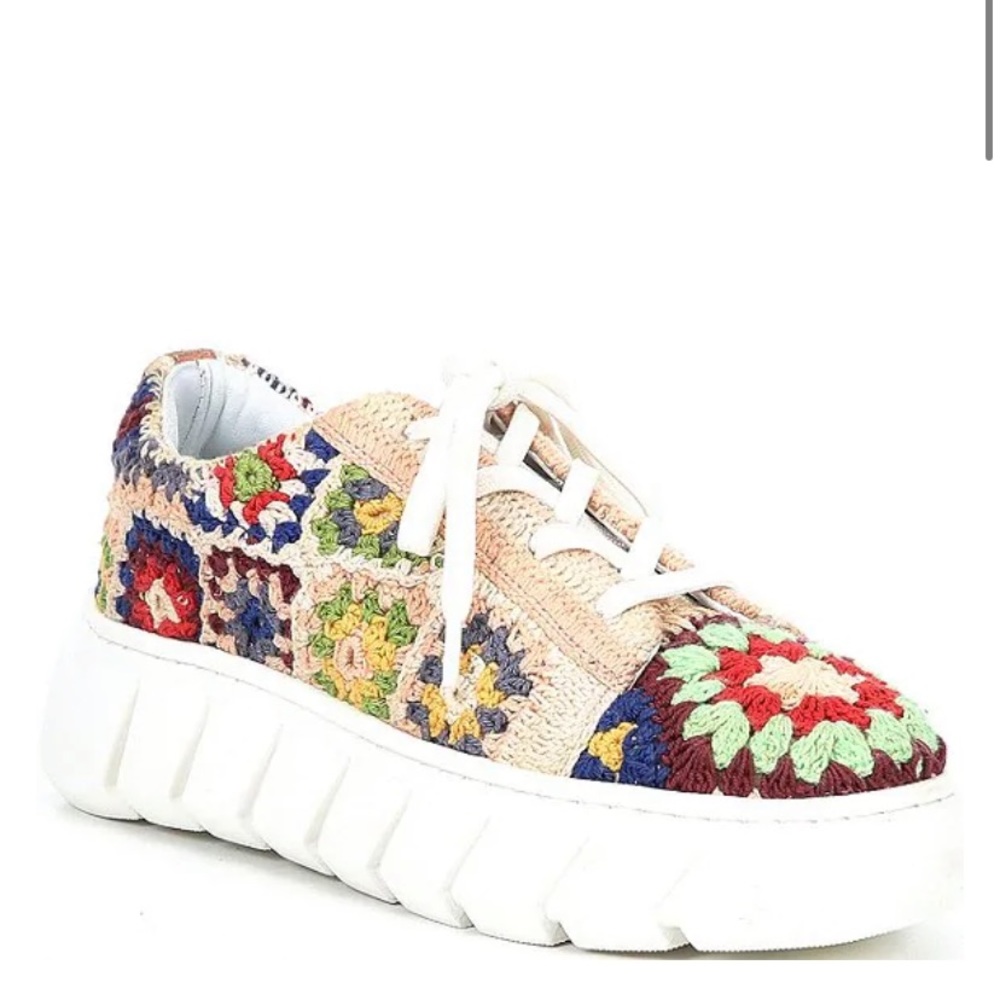Free People Catch Me If You Can Crocheted Platform Sneakers